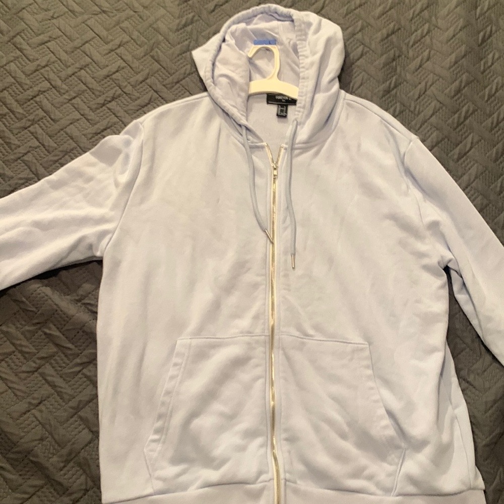Lavender/Baby Blue Forever 21 Hoodie Size L